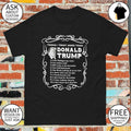 Donald Trump satirical Things I Trust More Than Donald Trump list black shirt