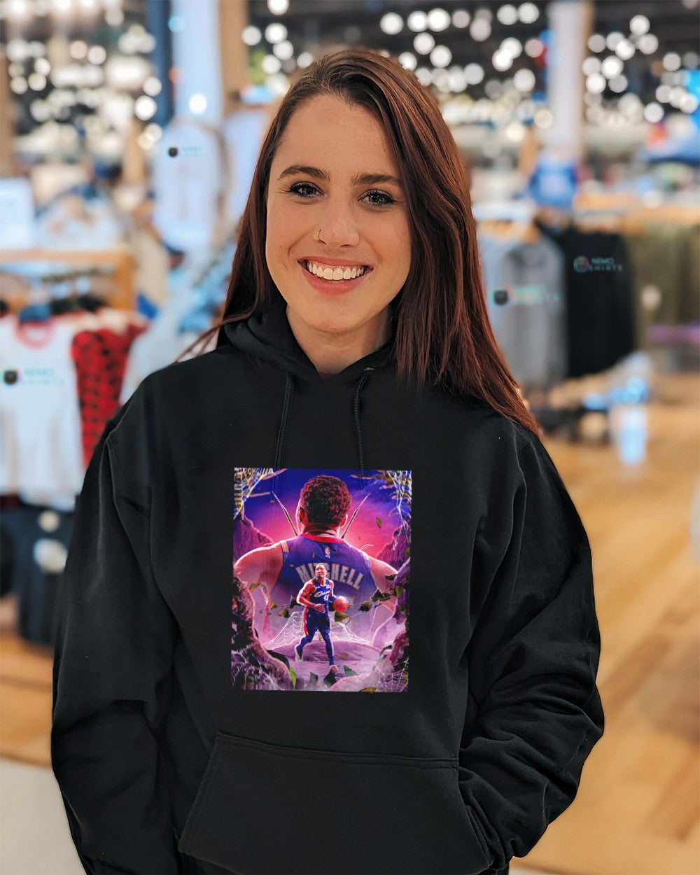 Donovan Mitchell in Spida’s web Cleveland Cavaliers shirt
