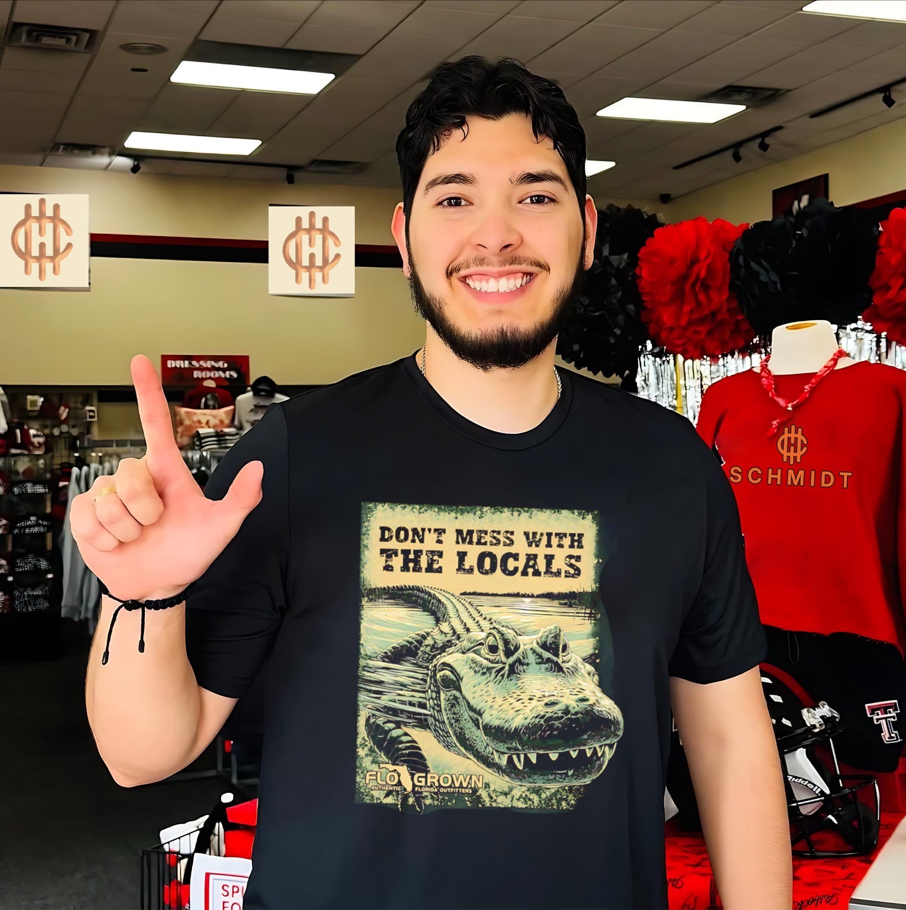 Don’t Mess with the Locals Up Close Gator shirt