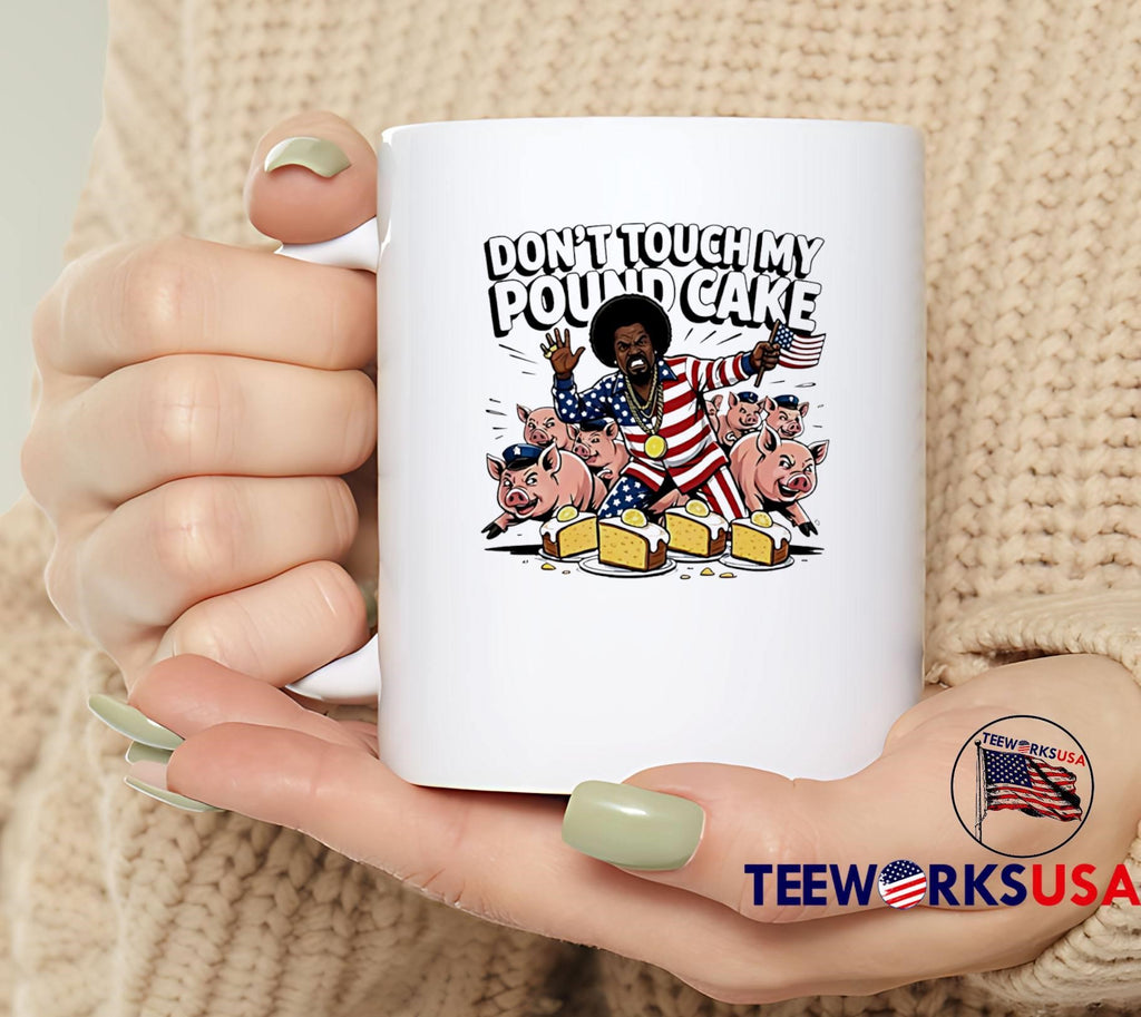 Don’t Touch My Pound Cake American Flag Afro Man Pigs shirt