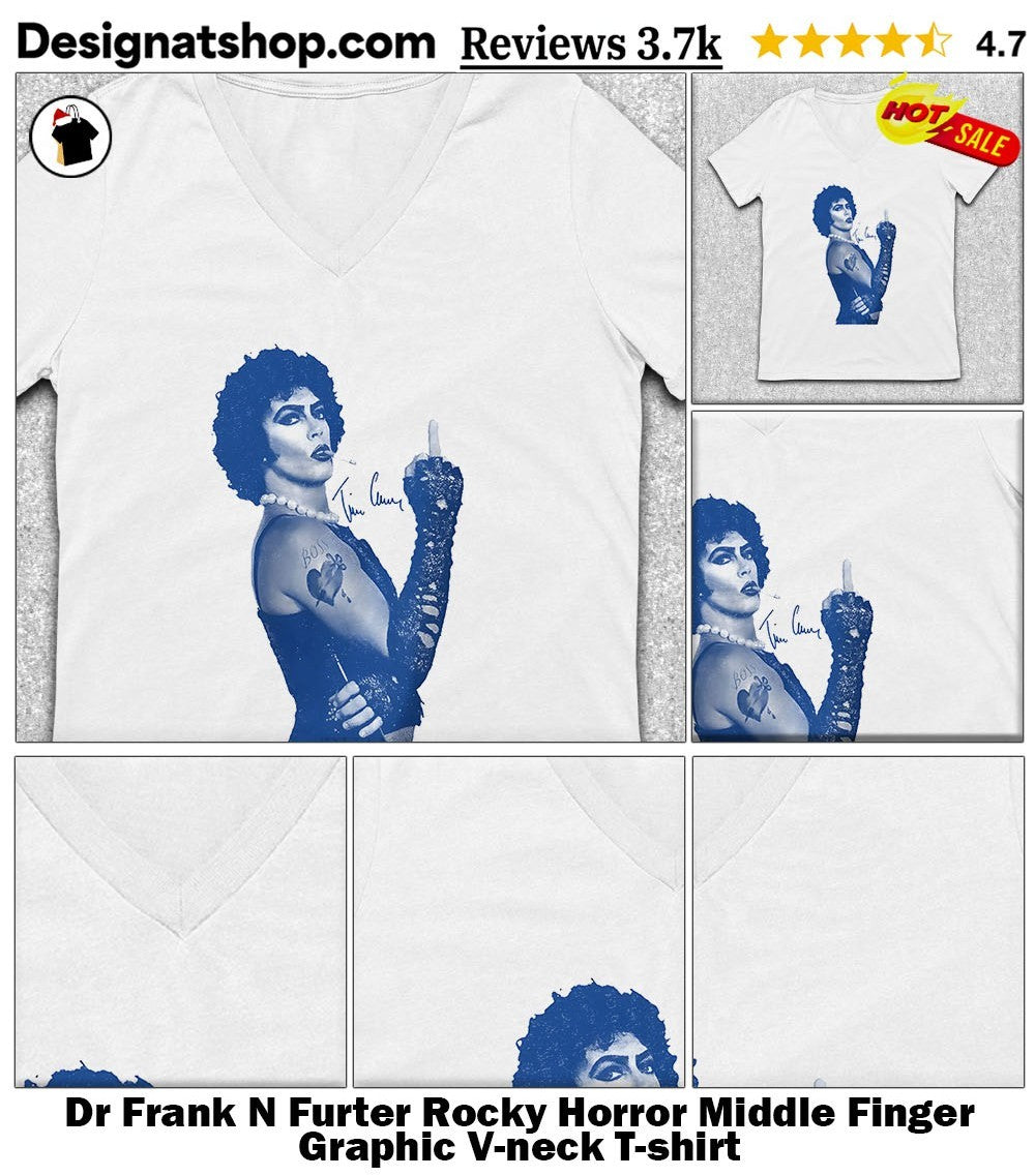 Dr Frank N Furter Rocky Horror Middle Finger Graphic shirt