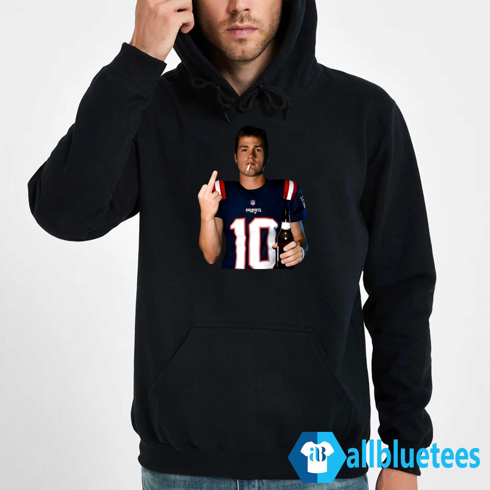Drake Maye Smoking Middle Finger Shirt
