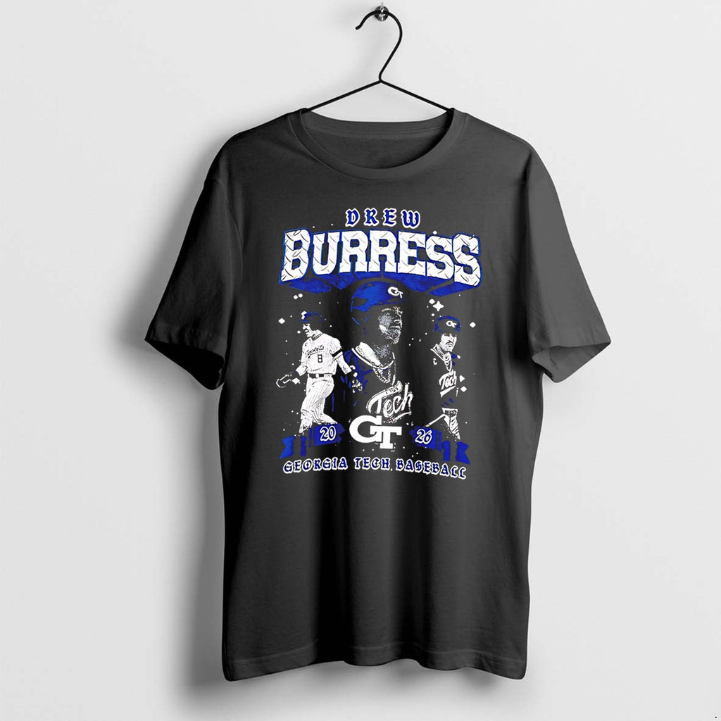 Drew Burress Georgia Tech Yellow Jackets Illustrated Tee Tshirts Sweater