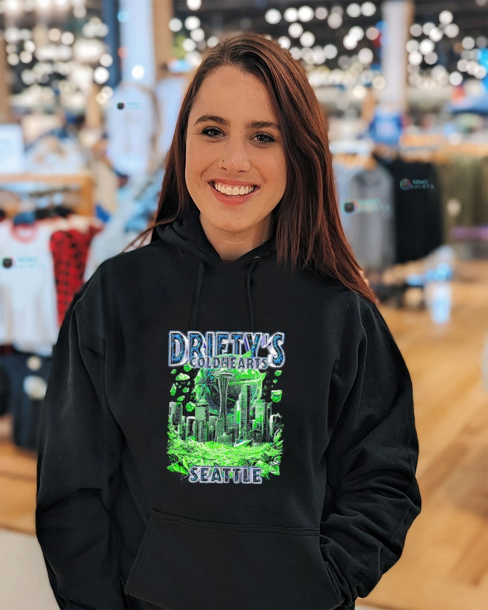 Drifty’s coldhearts Seattle basketball skyline shirt