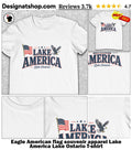 Eagle American flag souvenir apparel Lake America Lake Ontario shirt