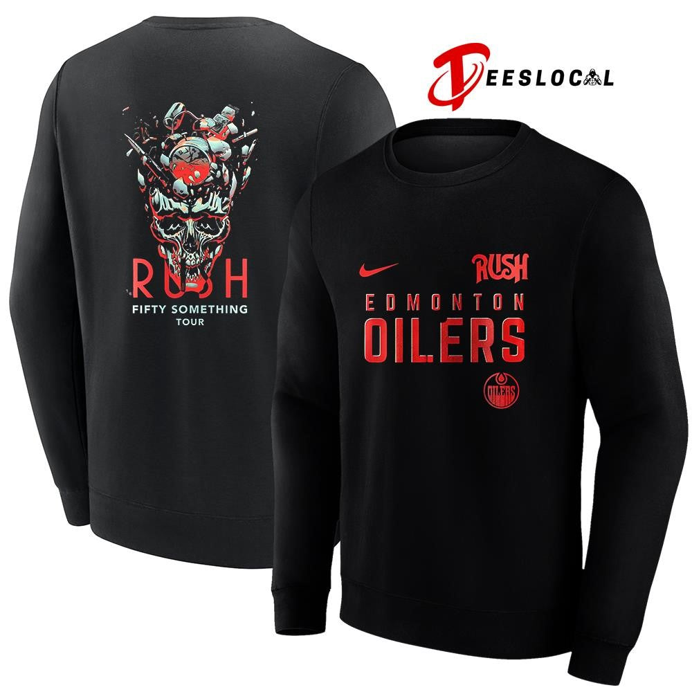 Edmonton Oilers Rush Fifty Something tour skull shirt