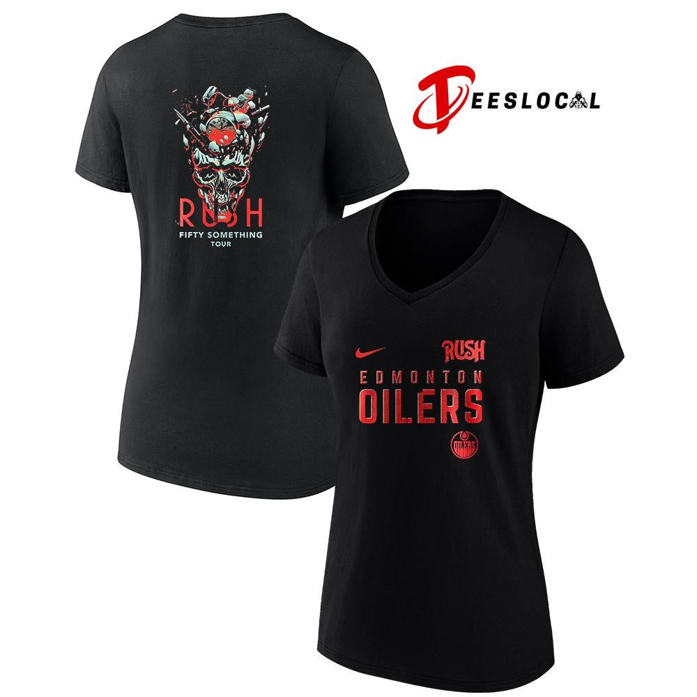 Edmonton Oilers Rush Fifty Something tour skull shirt