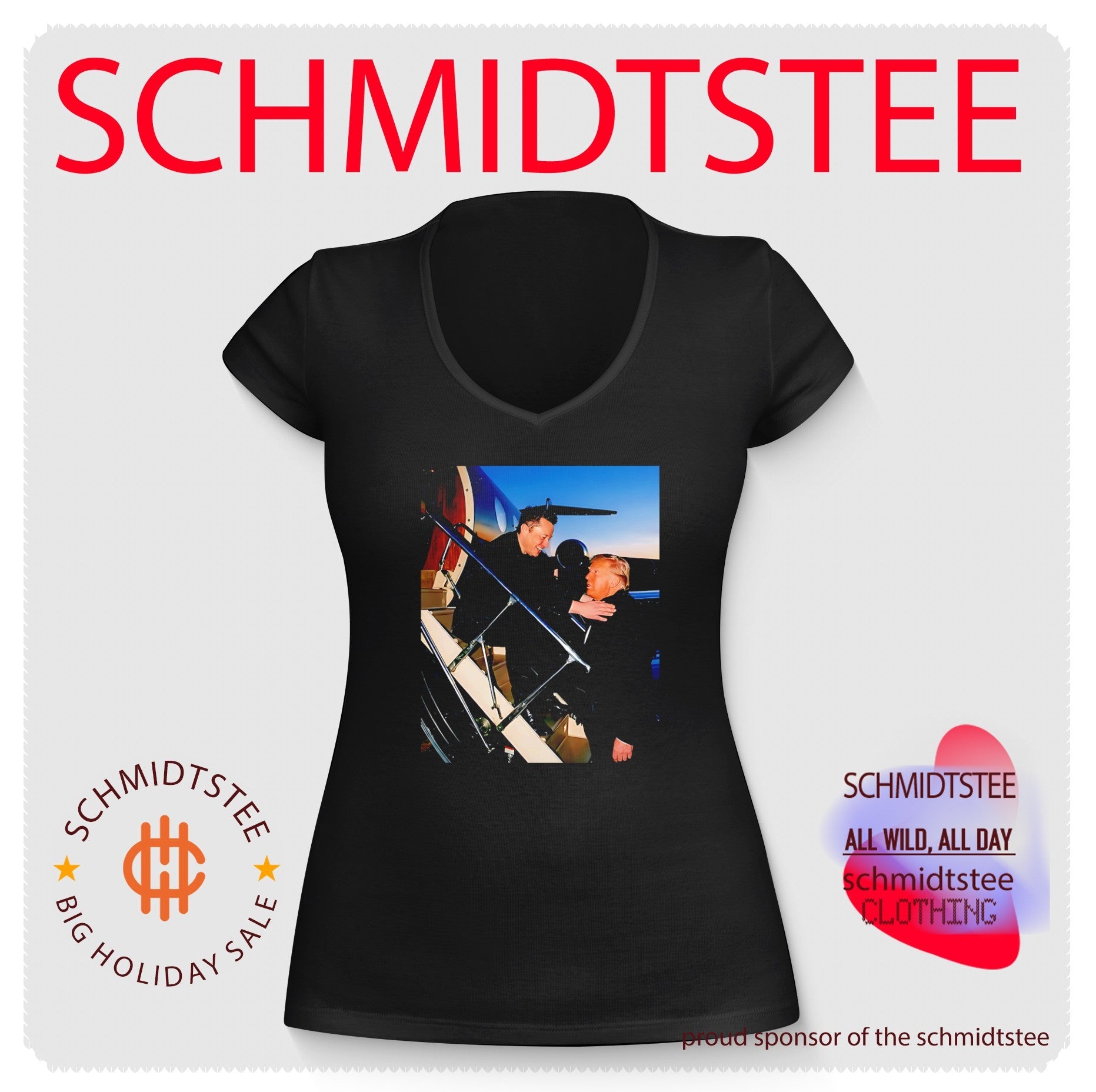 Elon Musk and Donald Trump on an airplane shirt
