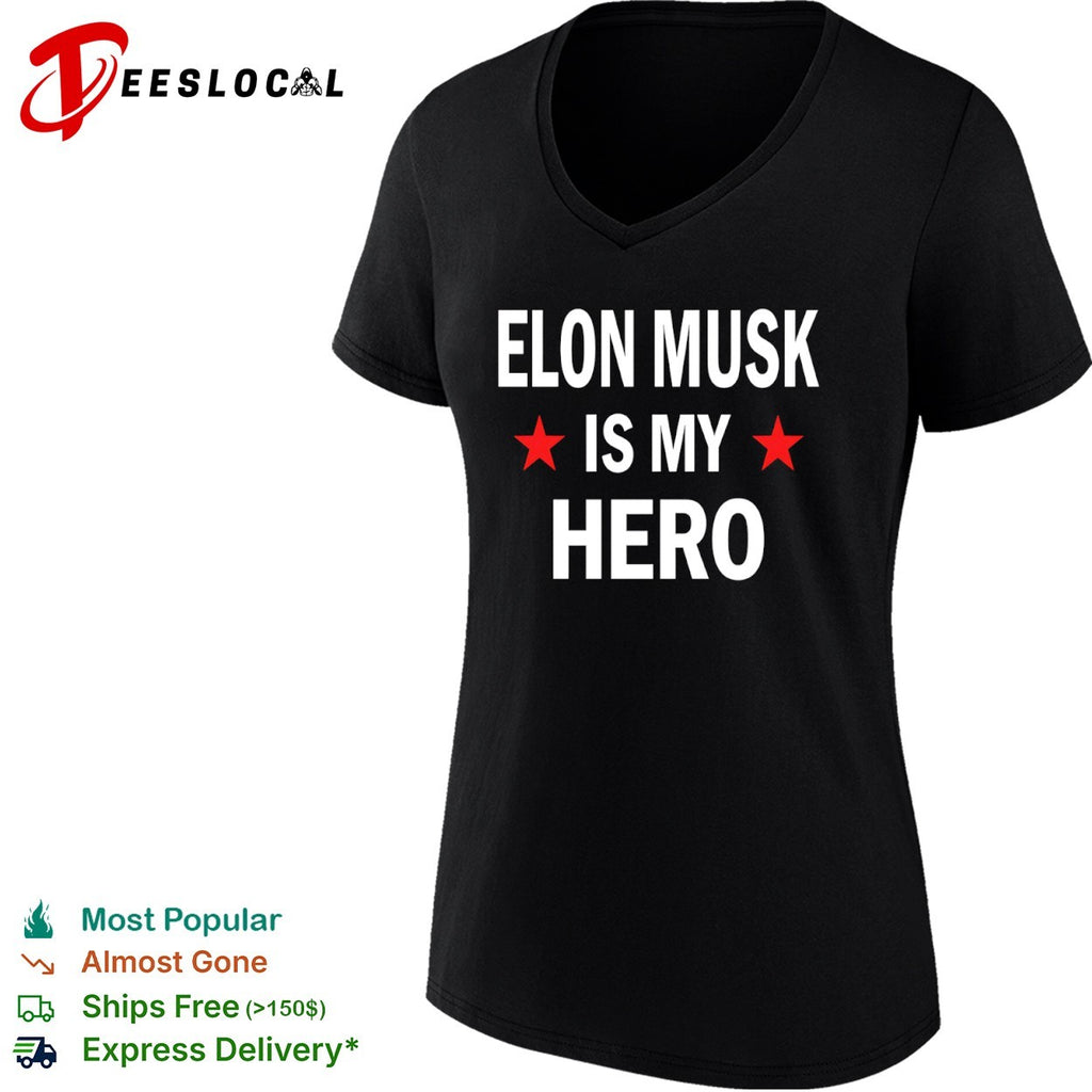 Elon Musk hero red stars Elon Musk is my hero shirt
