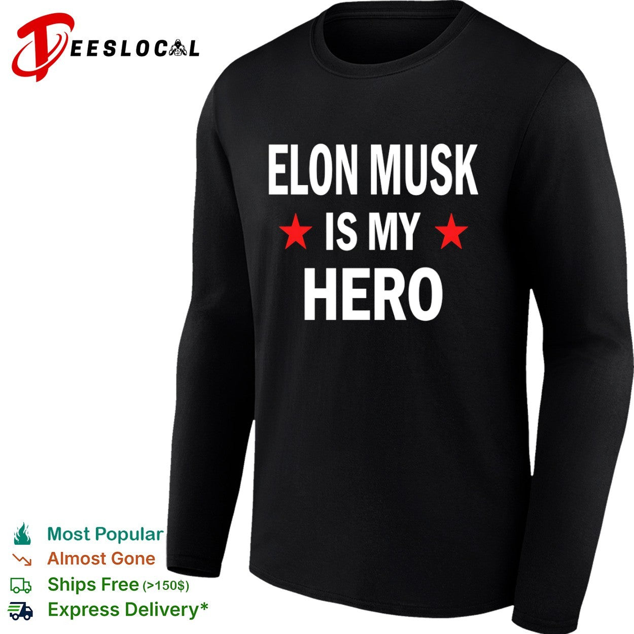 Elon Musk hero red stars Elon Musk is my hero shirt