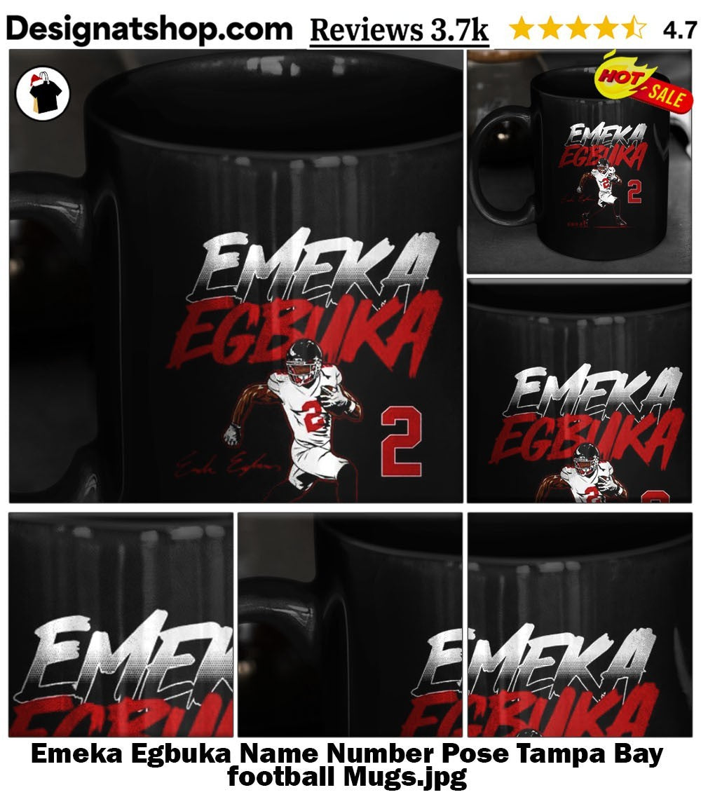 Emeka Egbuka Name Number Pose Tampa Bay football shirt
