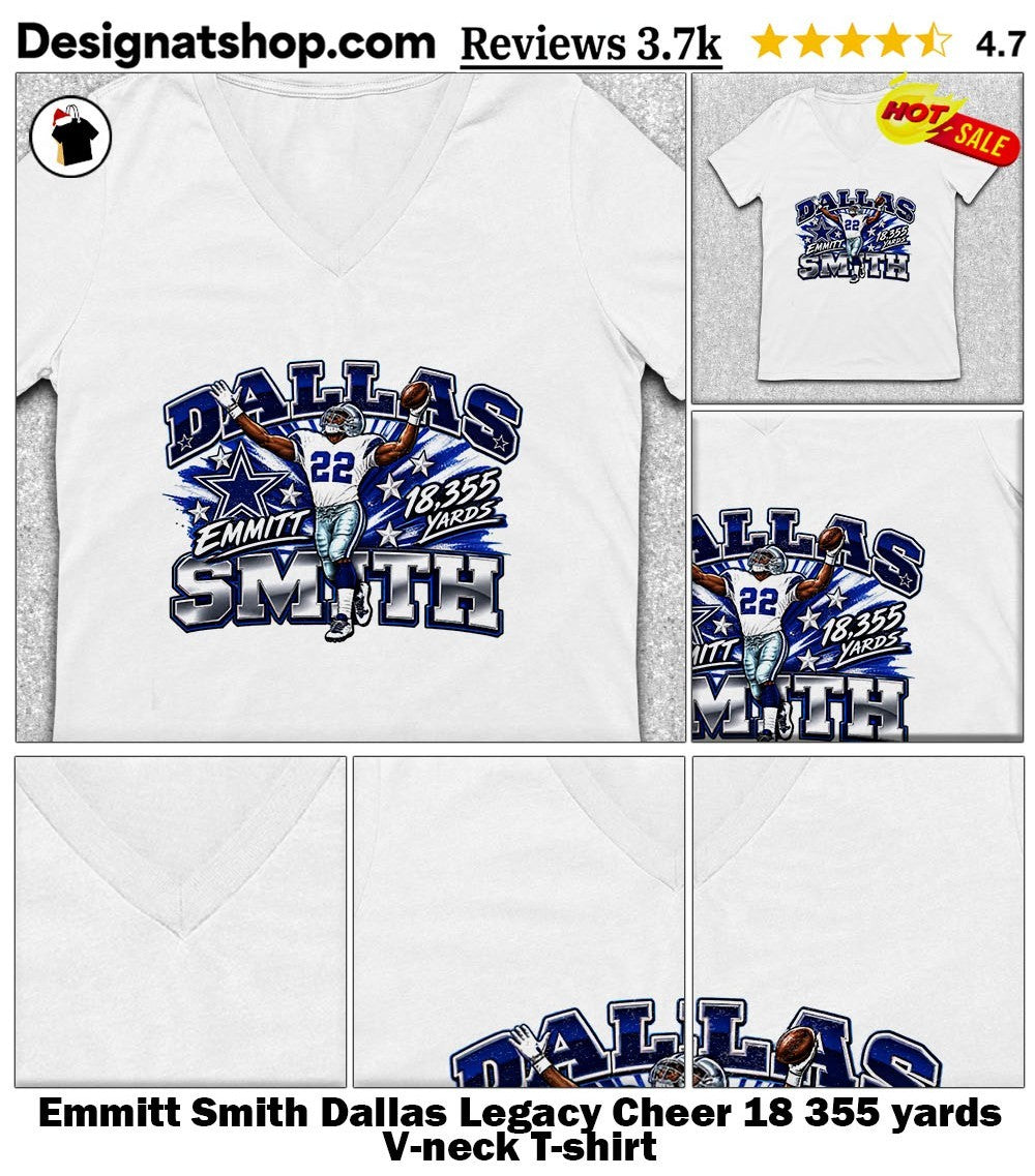 Emmitt Smith Dallas Legacy Cheer 18 355 yards shirt
