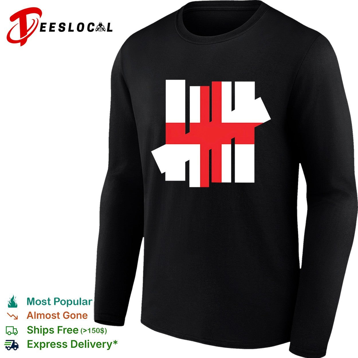England flag x Undefeated logo shirt