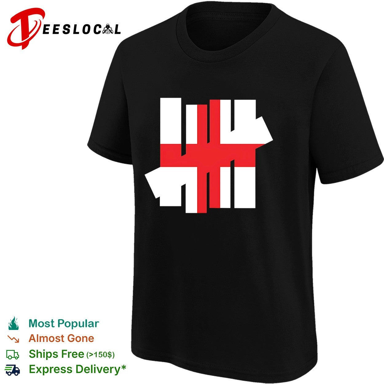 England flag x Undefeated logo shirt