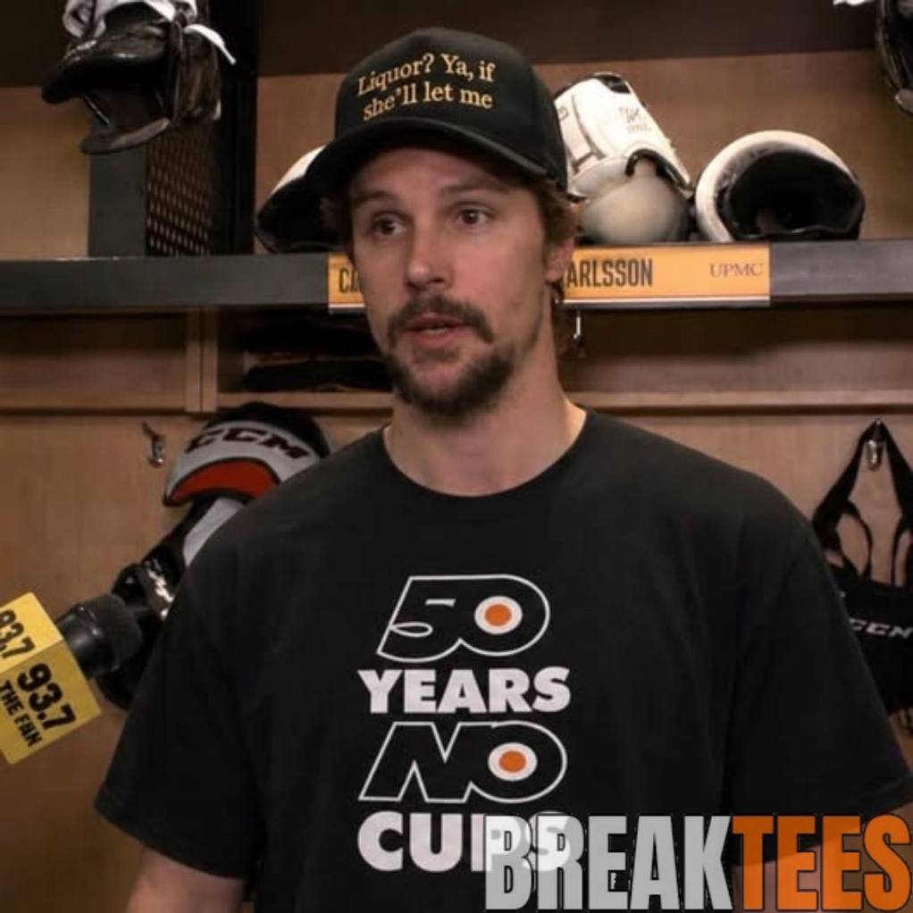 Erik Karlsson Philadelphia Flyers 50 Years No Cups T-Shirt