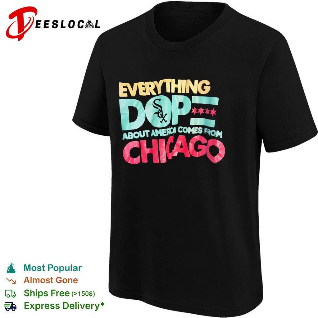 Everything dope about America comes from Chicago White Sox flag shirt