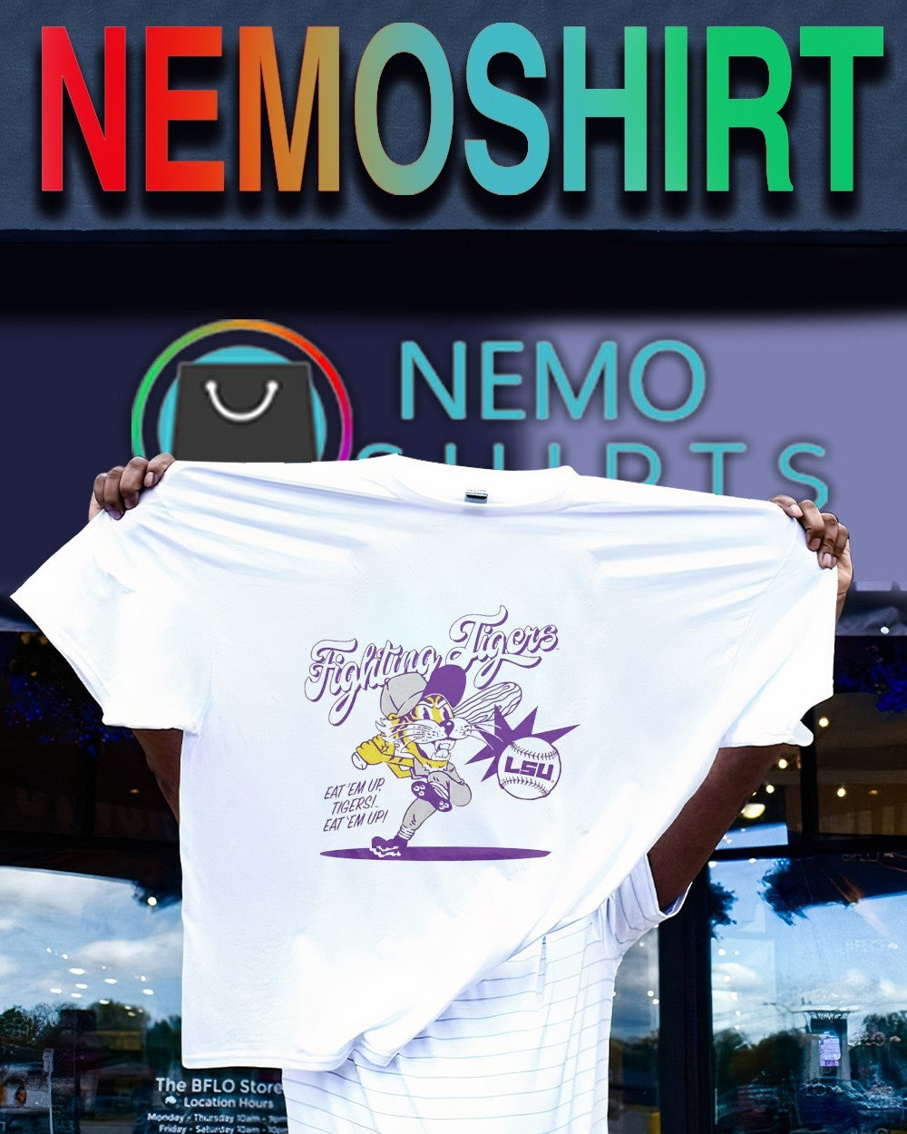 Fighting Tigers LSU Tiger eat ’em up mascot shirt