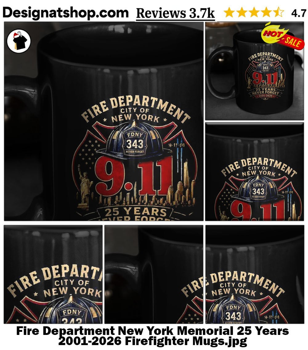 Fire Department New York Memorial 25 Years 2001-2026 Firefighter shirt
