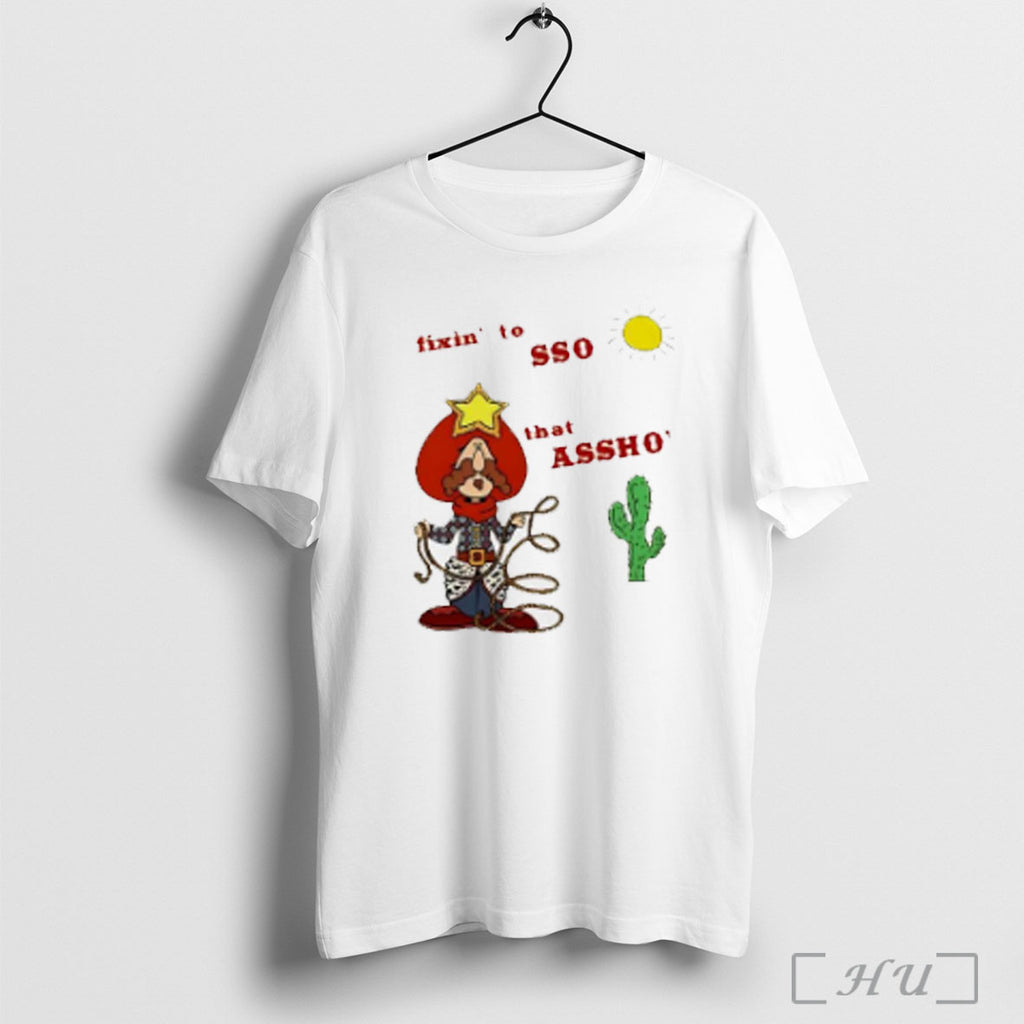 Fixin To Lasso That Assho Cowboy Reto Graphic T Shirt