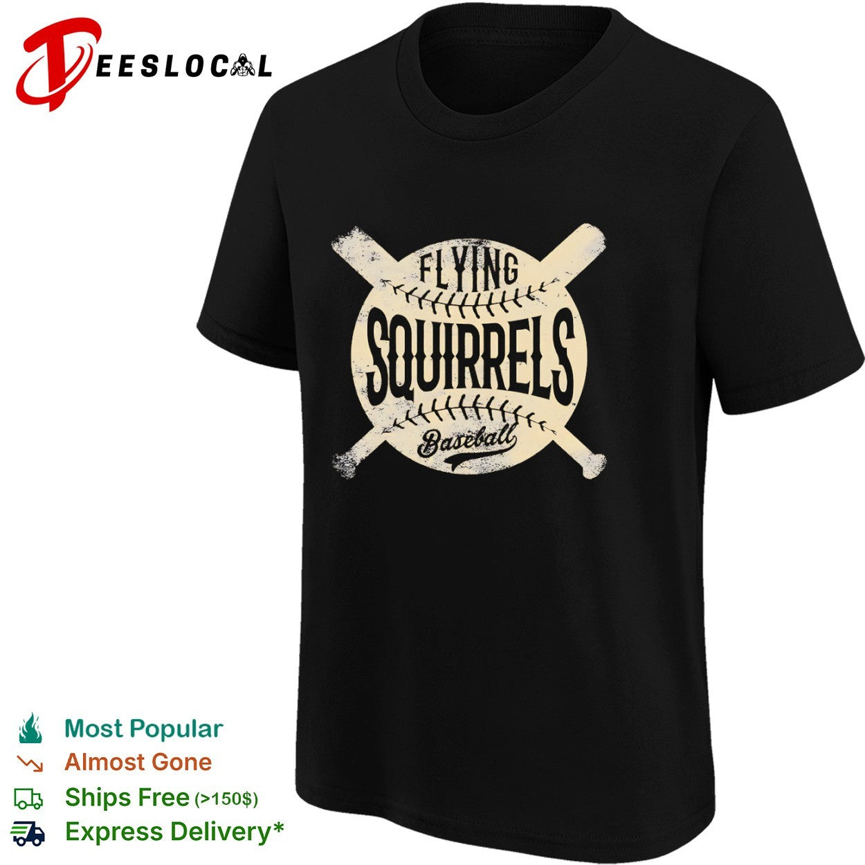 Flying Squirrels baseball bats shirt
