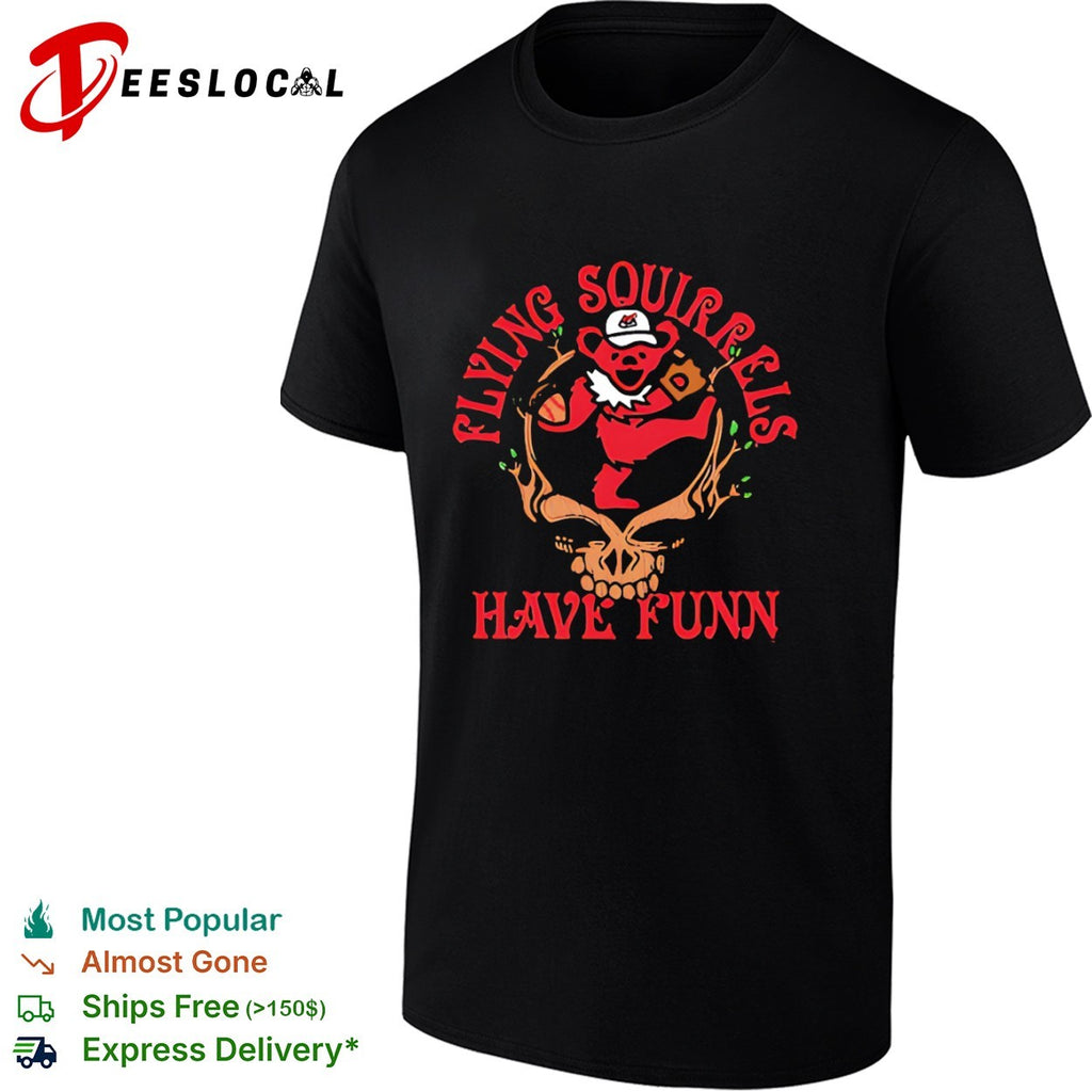 Flying Squirrels have funn bear skull shirt