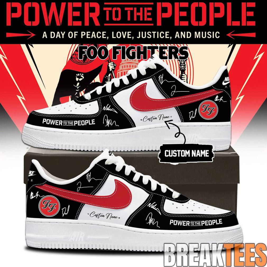 Foo Fighters ‘Power to the people’ Custom Air Force 1 Shoes