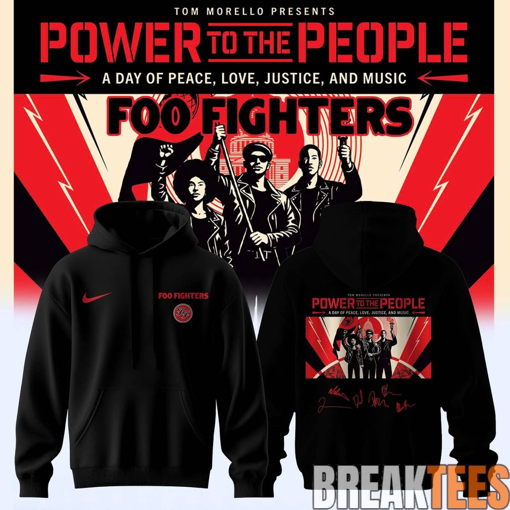 Foo Fighters ‘Power to the people’ Signature Hoodie