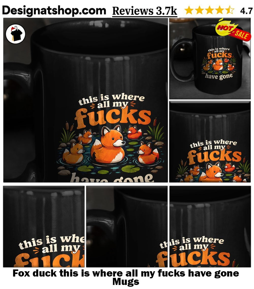Fox duck this is where all my fucks have gone shirt