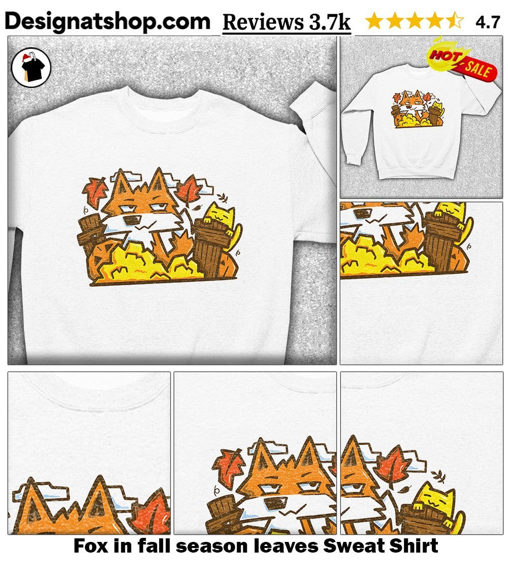 Fox in fall season leaves shirt