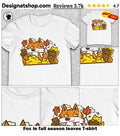 Fox in fall season leaves shirt