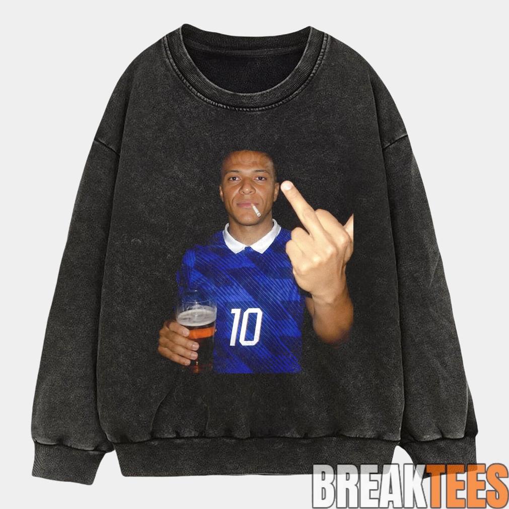 France National Team Mbappé Drunk Middle Finger Tee