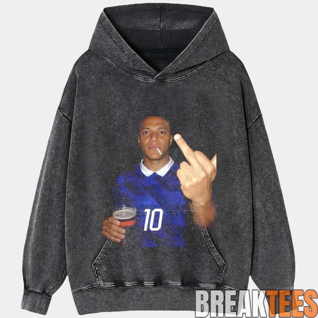 France National Team Mbappé Drunk Middle Finger Tee