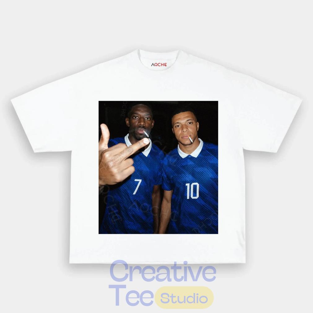 France National Team Mbappé x Dembele Drunk Smoke T-Shirt