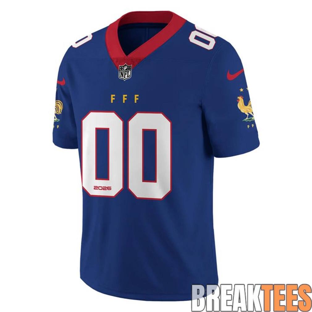France National Team x NFL Road Custom Football Jersey