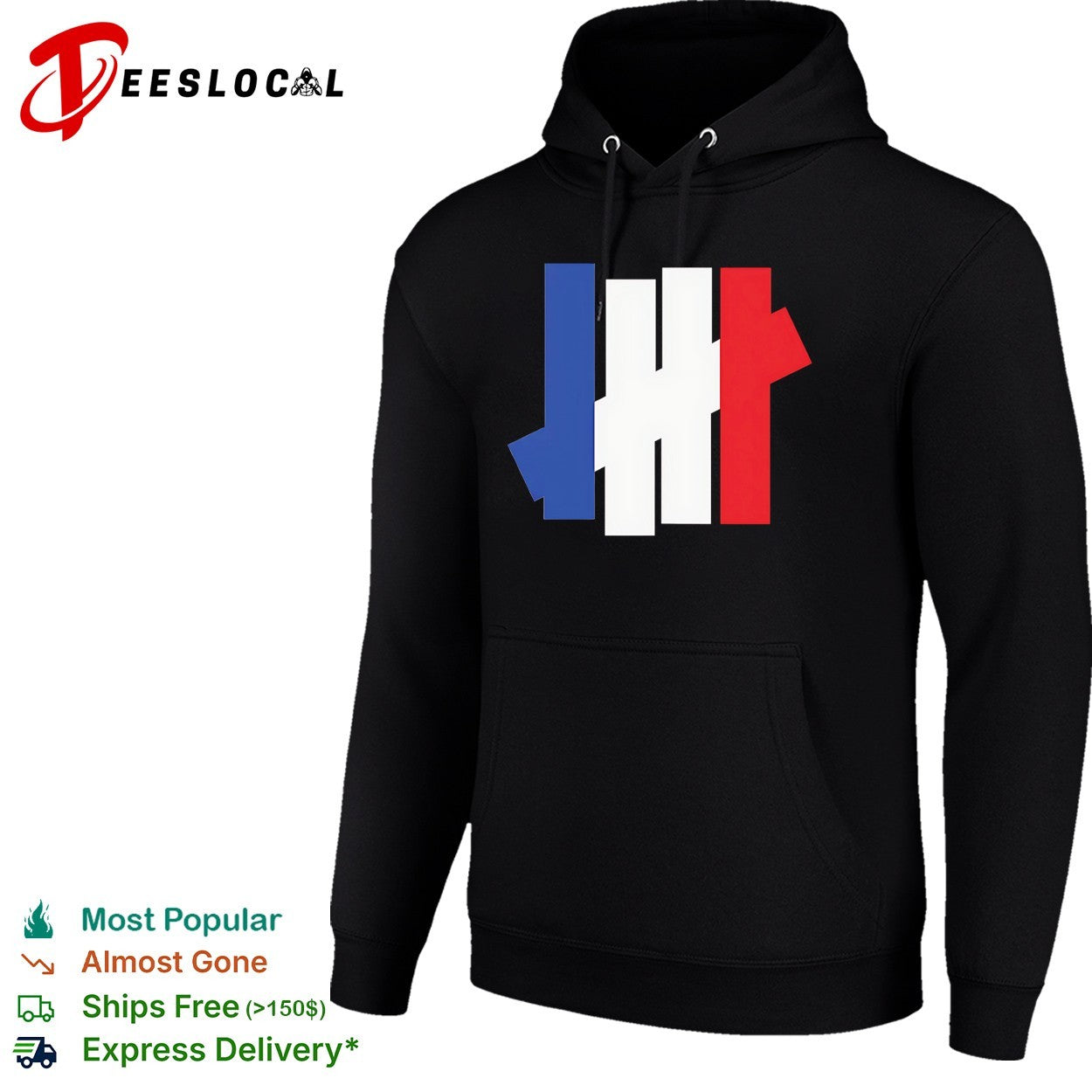France flag x Undefeated logo shirt
