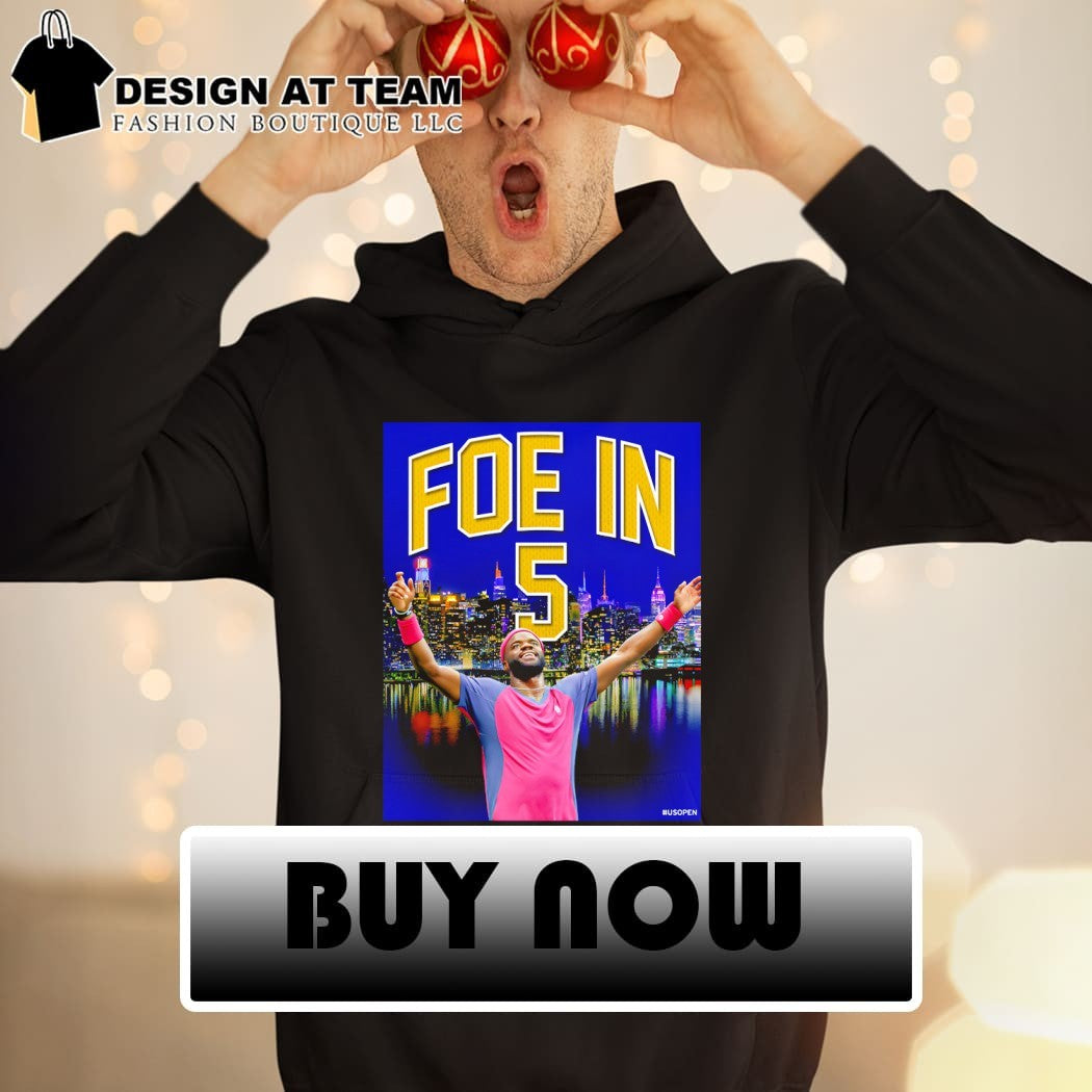 Frances Tiafoe US Open Tennis Foe in 5 shirt