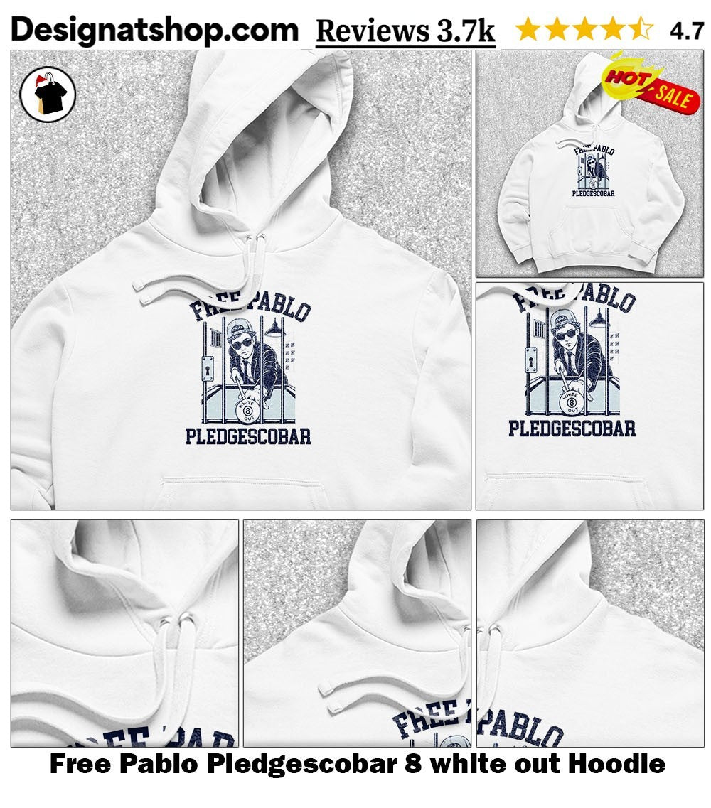 Free Pablo Pledgescobar 8 white out shirt