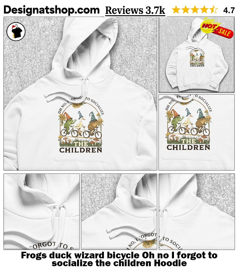 Frogs duck wizard bicycle Oh no I forgot to socialize the children shirt