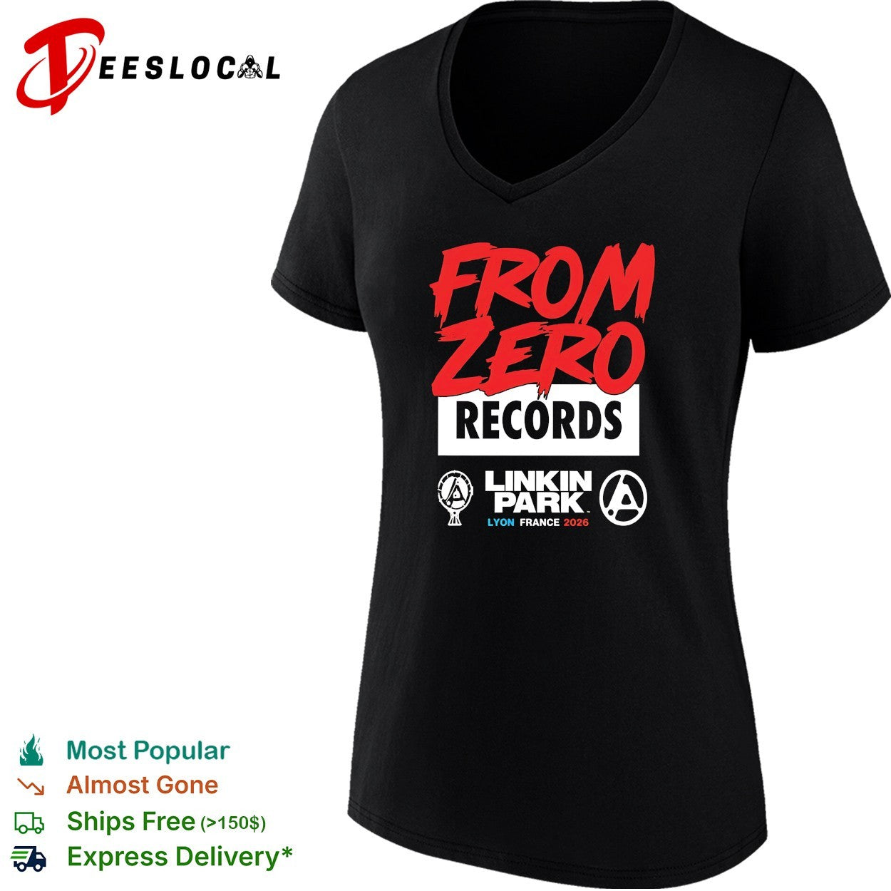 From Zero Records Linkin Park Lyon France 2026 shirt