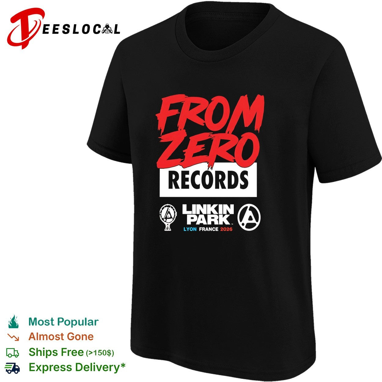 From Zero Records Linkin Park Lyon France 2026 shirt