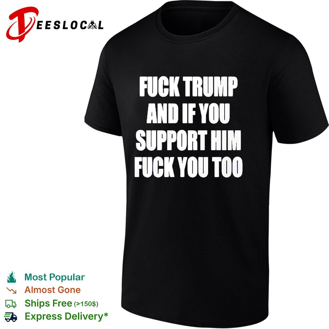 Fuck Trump and if you support him you too shirt