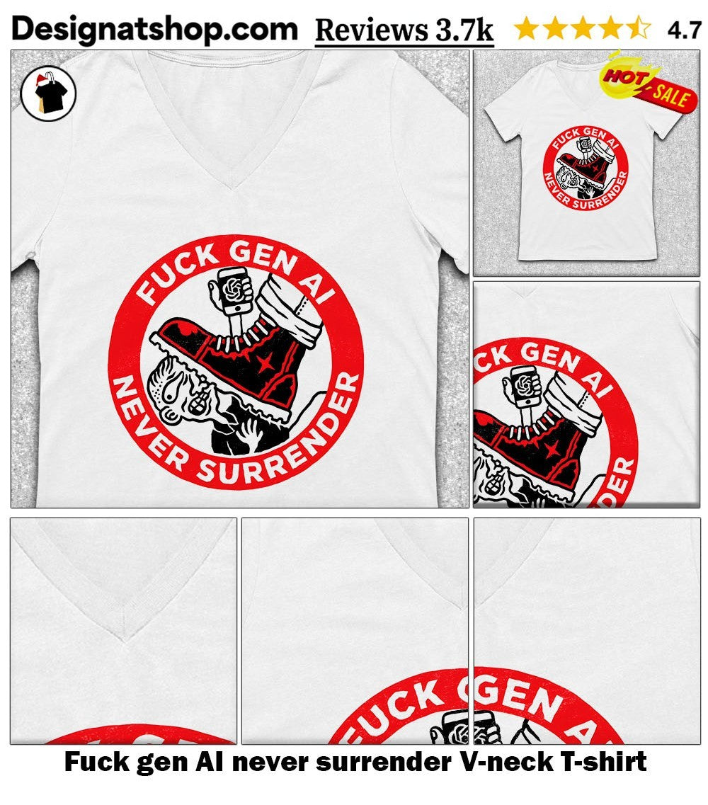 Fuck gen AI never surrender shirt
