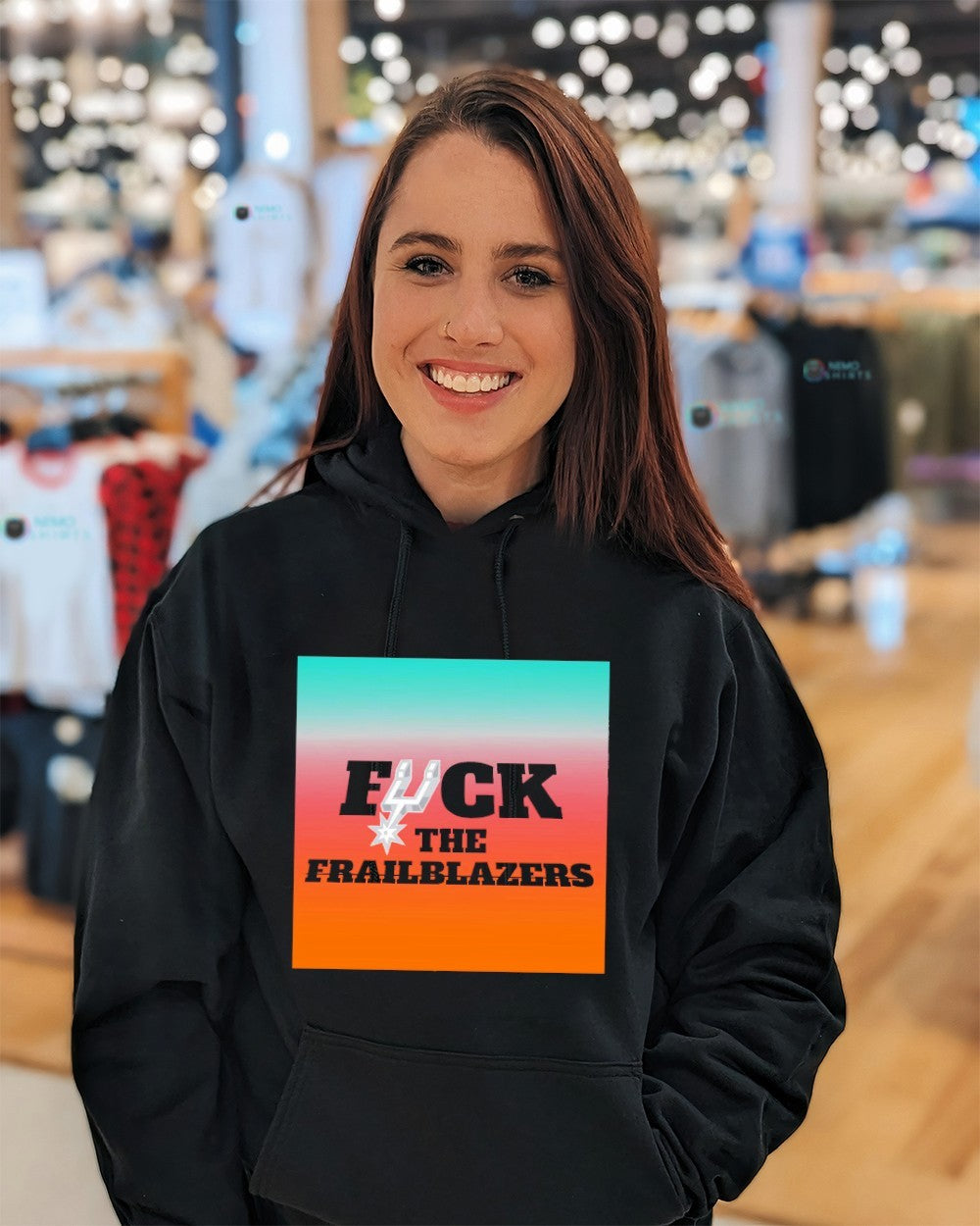 Fuck the frailblazers San Antonio Spurs vs Portland Trail Blazers shirt
