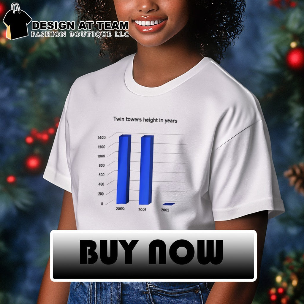 Funny 9 11 Twin Towers height in years shirt