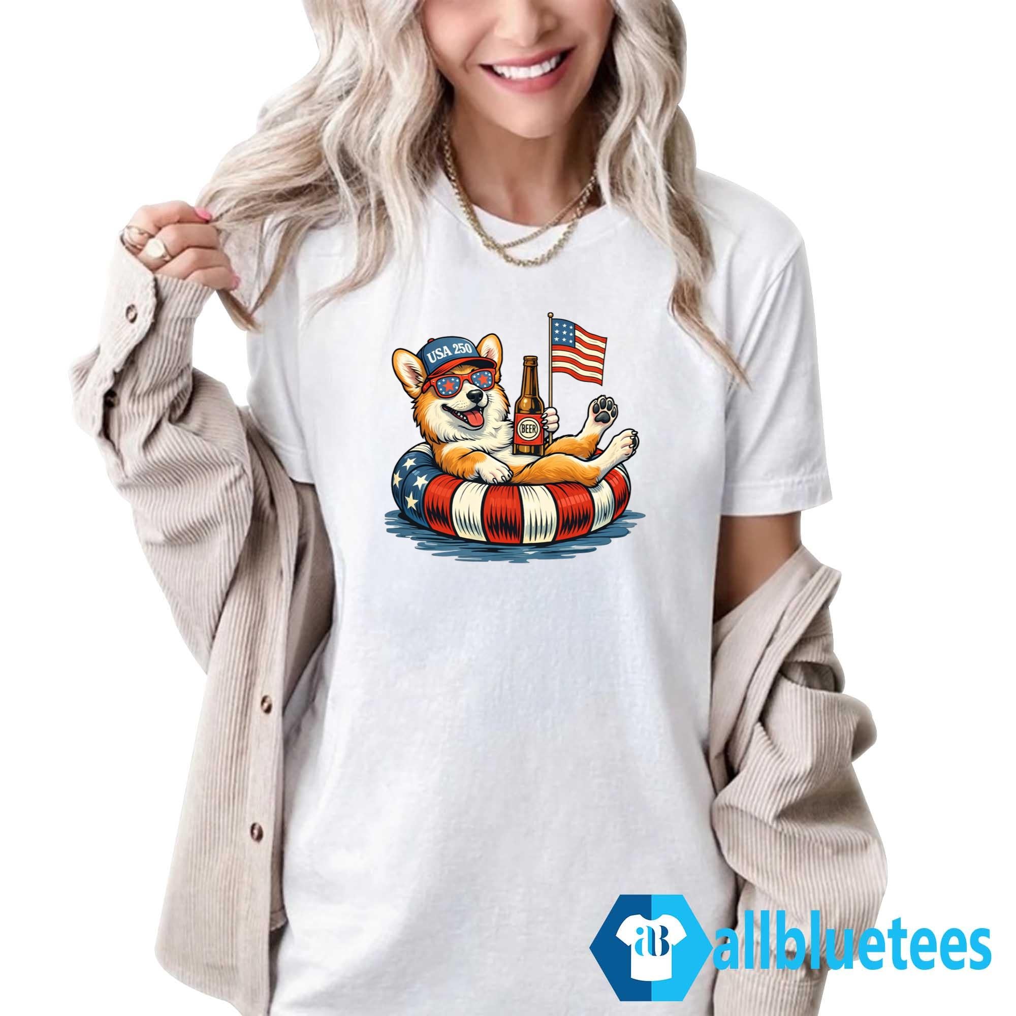Funny Corgi USA 250 Shirt