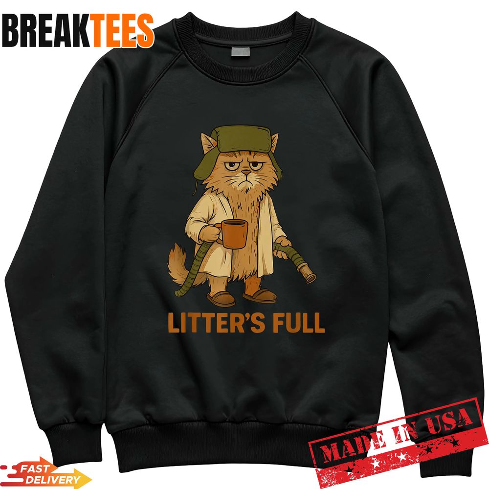 Funny Litters Full Cat Lovers Christmas Shirt
