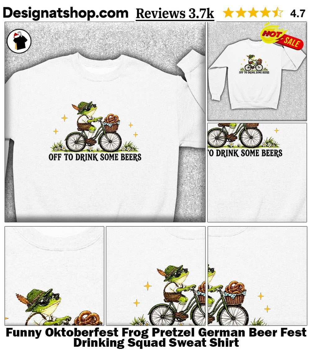 Funny Oktoberfest Frog Pretzel German Beer Fest Drinking Squad shirt
