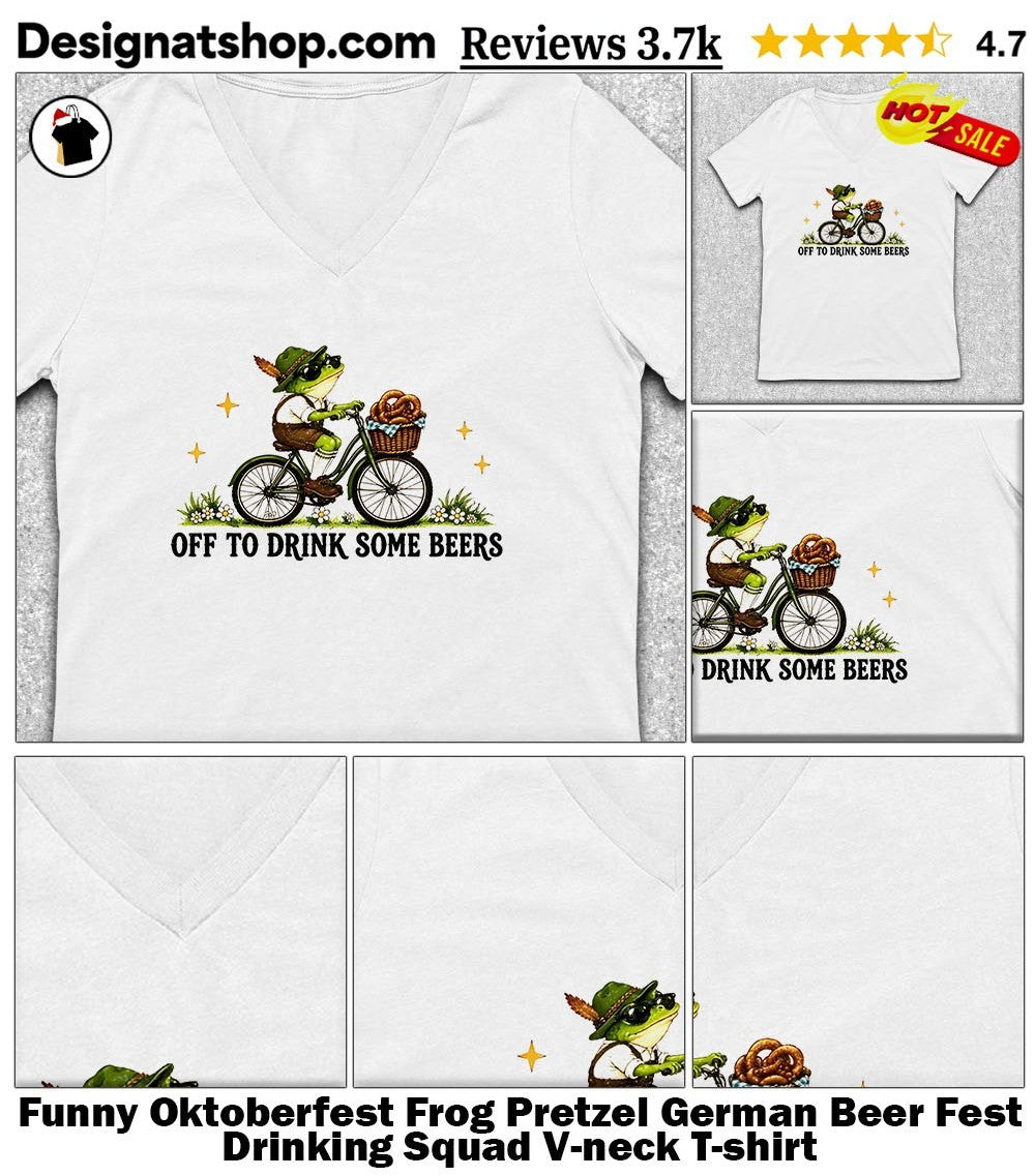 Funny Oktoberfest Frog Pretzel German Beer Fest Drinking Squad shirt