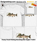Funny Trout Fishing Smoking Hat Angler shirt