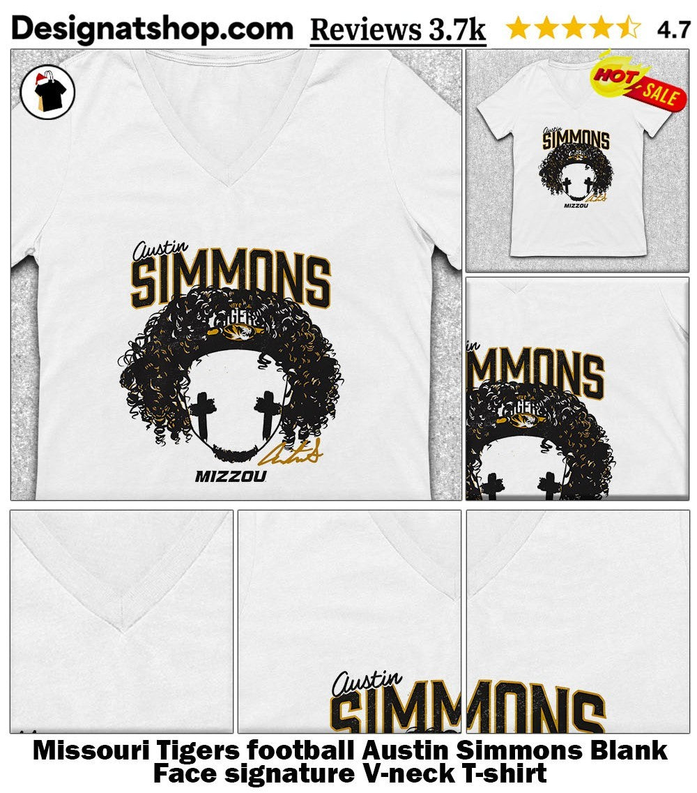 Missouri Tigers football Austin Simmons Blank Face signature shirt